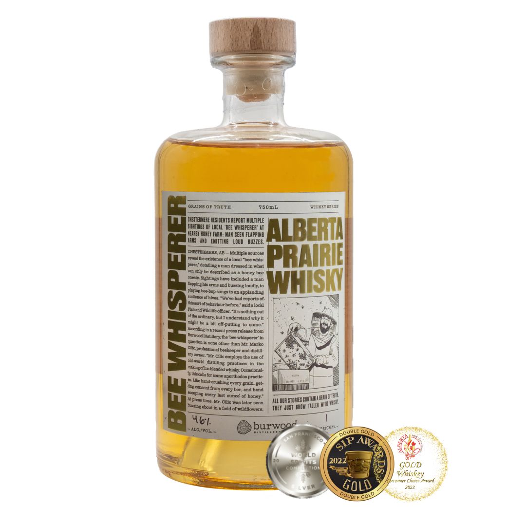 Limited Edition -“The Bee Whisperer” Alberta Prairie Style Whisky | 750ml | Burwood Distillery