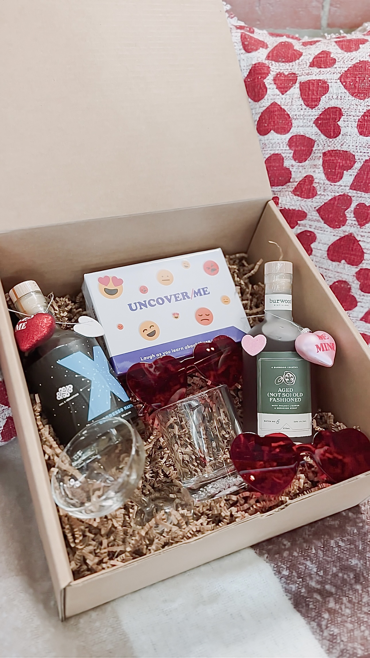 Valentines Day: Date in a Box Cocktail Kit with Famous Espresso Martini and Aged (not so) Old Fashioned Premixed Cocktails | Burwood Distillery