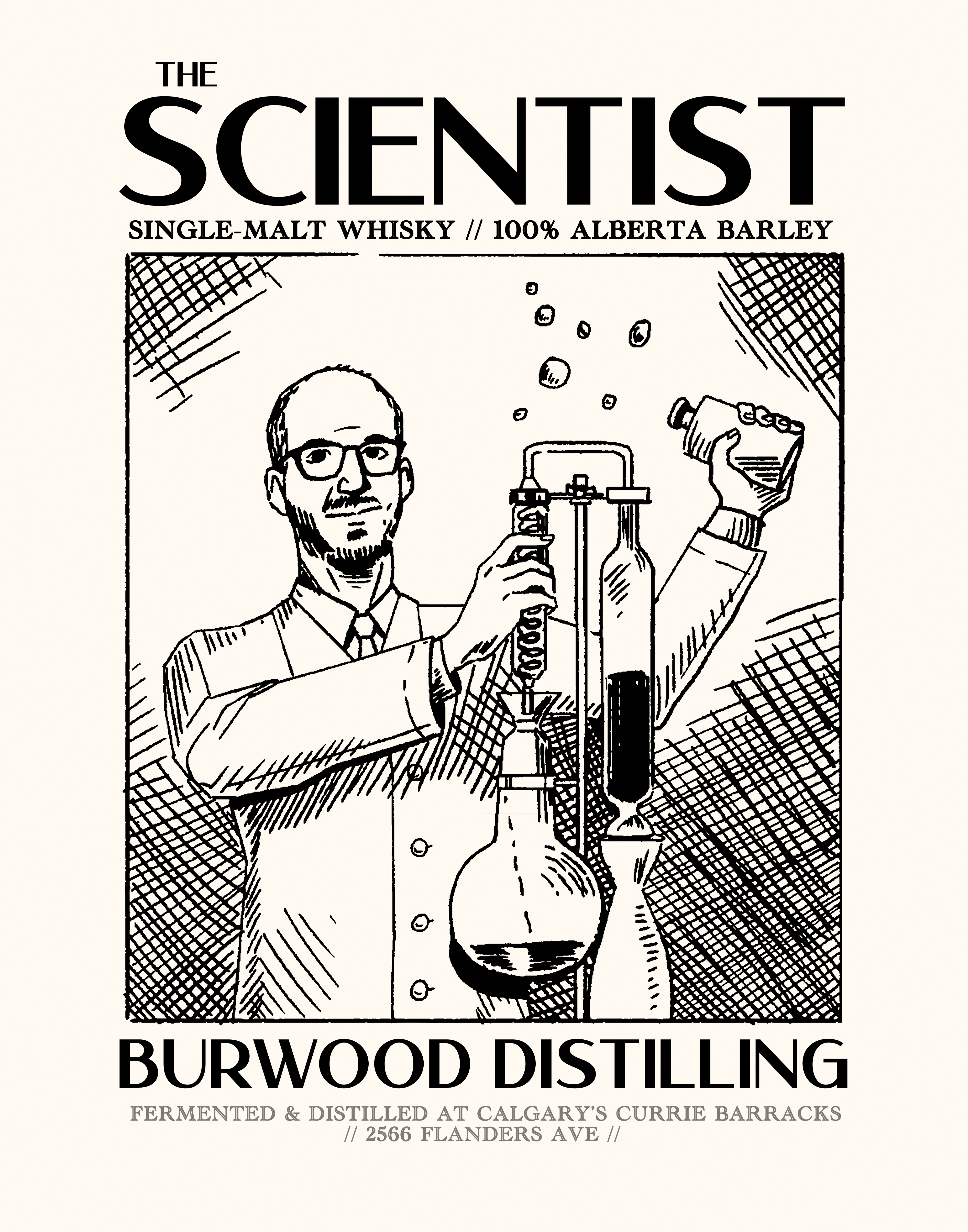 "The Scientist" Poster | 22"x 28" | Burwood Distillery