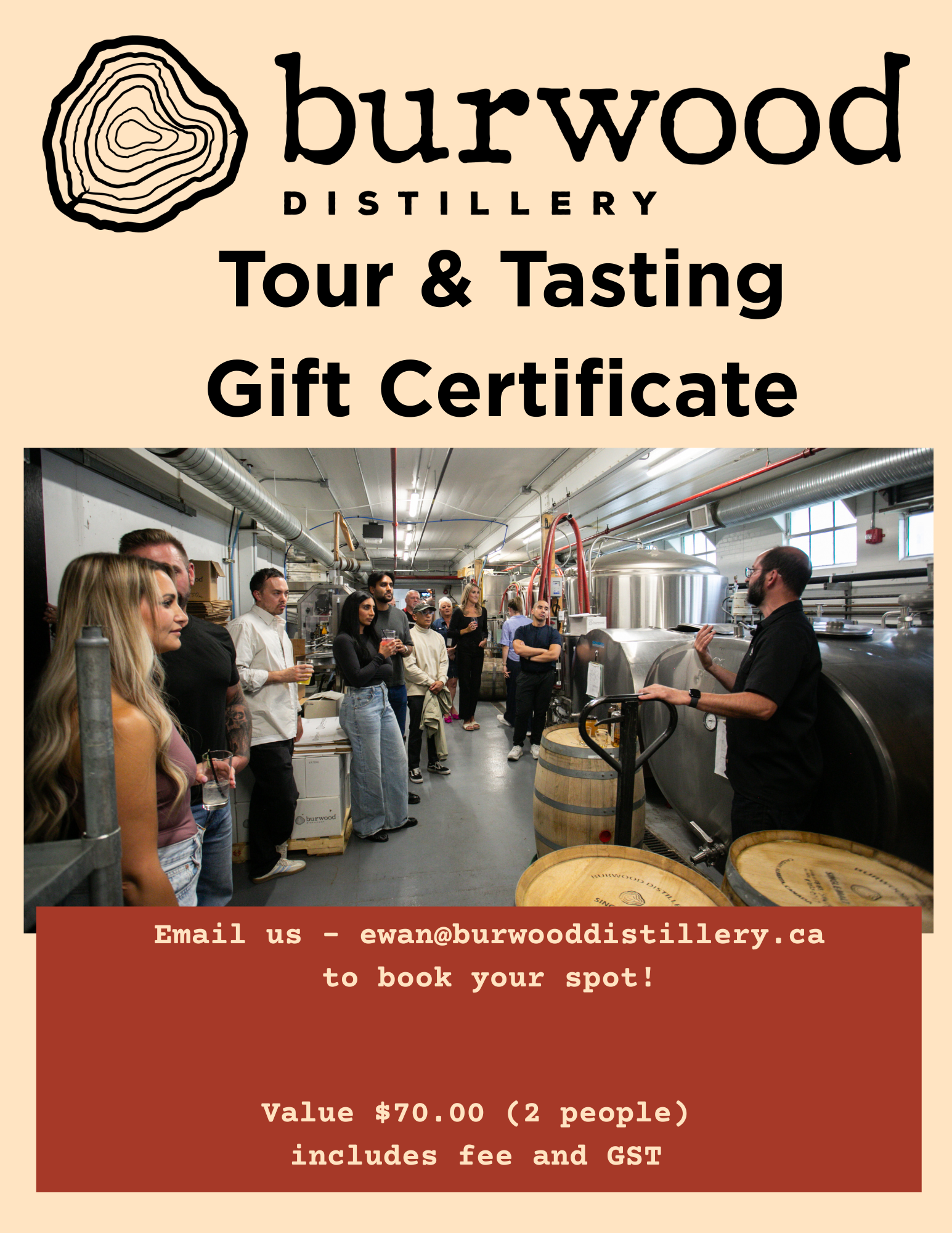 Burwood Class Gift Card | Tour & Tasting